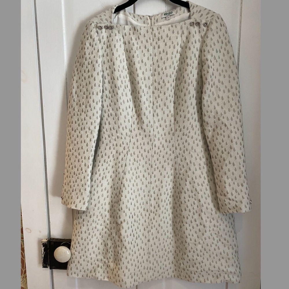 Kenzo  Long Sleeve Wool Mini Dress